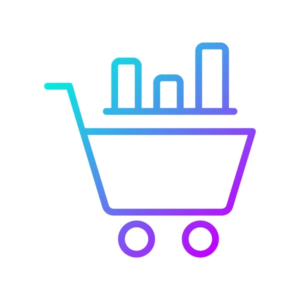 Data Mining Retail Industry Gradient Linear Vector Icon Customer Behavior — Archivo Imágenes Vectoriales