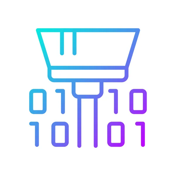 Cleaning Dataset Tool Gradient Linear Vector Icon Safe Data Mining — стоковый вектор