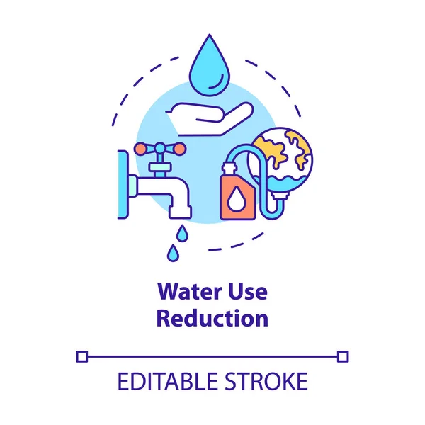 Water Use Reduction Concept Icon Climate Changes Prevention Abstract Idea —  Vetores de Stock