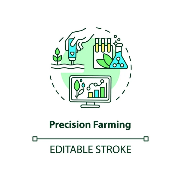 Precision Farming Concept Icon Smart Agriculture Abstract Idea Thin Line — стоковий вектор