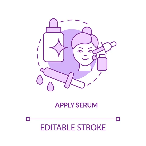 Apply Serum Purple Concept Icon Everyday Skincare Routine Product Abstract — Archivo Imágenes Vectoriales