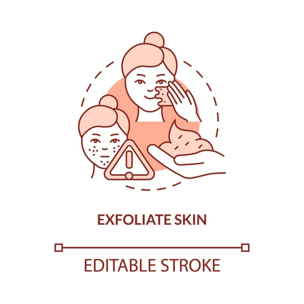 Exfoliate Skin Terracotta Concept Icon Beauty Health Skincare Routine Abstract — Archivo Imágenes Vectoriales