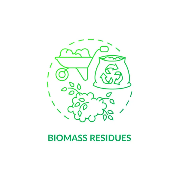 Biomass Residues Green Gradient Concept Icon Renewable Energy Abstract Idea — Vector de stock