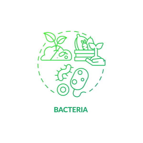 Bacteria Green Gradient Concept Icon Agricultural Microbiology Abstract Idea Thin — Stockový vektor