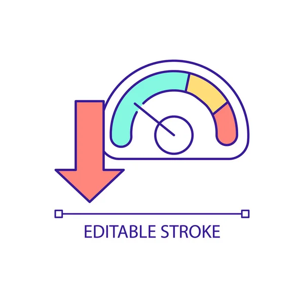 Reduction Power Load Rgb Color Icon Equipment Data Meter Smart — Wektor stockowy