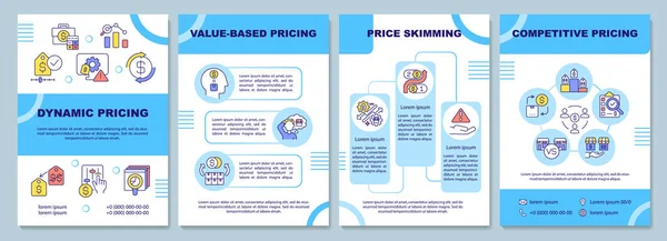 Pricing Strategy Types Brochure Template Dynamic Pricing Booklet Print Design —  Vetores de Stock