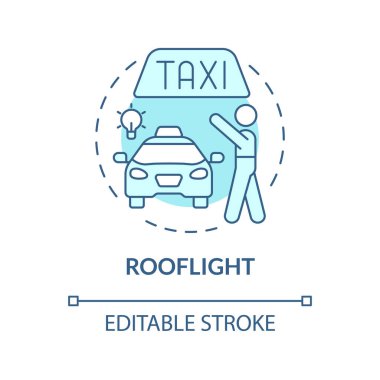 Rooflight turquoise concept icon. Shipping parel. Starting delivery business abstract idea thin line illustration. Isolated outline drawing. Editable stroke. Roboto-Medium, Myriad Pro-Bold fonts used