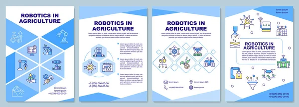 Modèle Brochure Robotique Dans Agriculture Adoption Ido Carnet Imprimé Avec — Image vectorielle