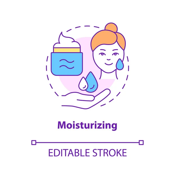 Moisturizing Concept Icon Apply Lotion Skincare Routine Step Abstract Idea —  Vetores de Stock