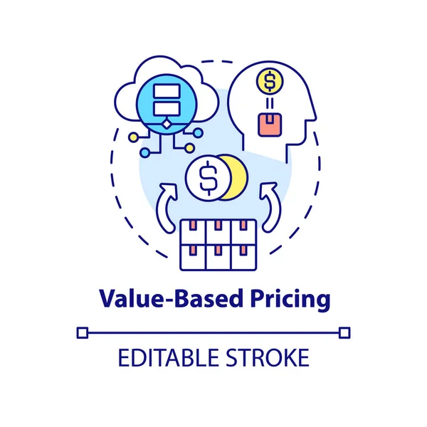 Value Based Pricing Concept Icon Price Optimization Abstract Idea Thin — Image vectorielle