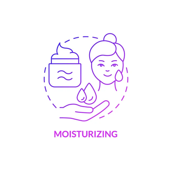 Moisturizing Purple Gradient Concept Icon Keep Skin Hydrated Skincare Routine — Archivo Imágenes Vectoriales