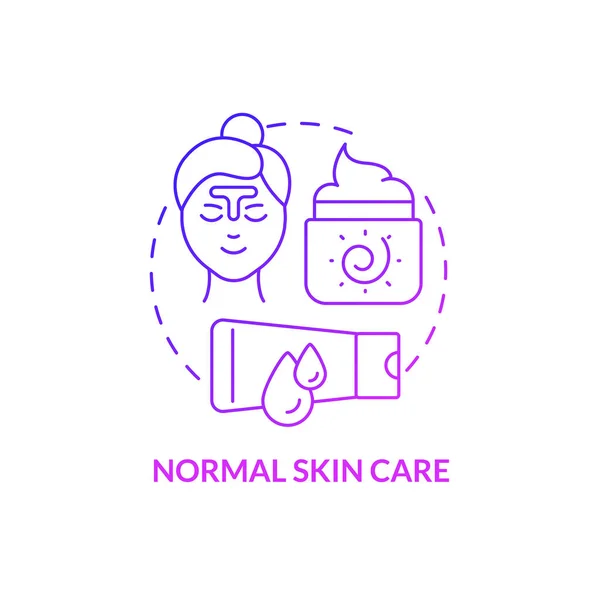 Normal Skin Care Purple Gradient Concept Icon Beauty Procedures Cosmetological — стоковий вектор