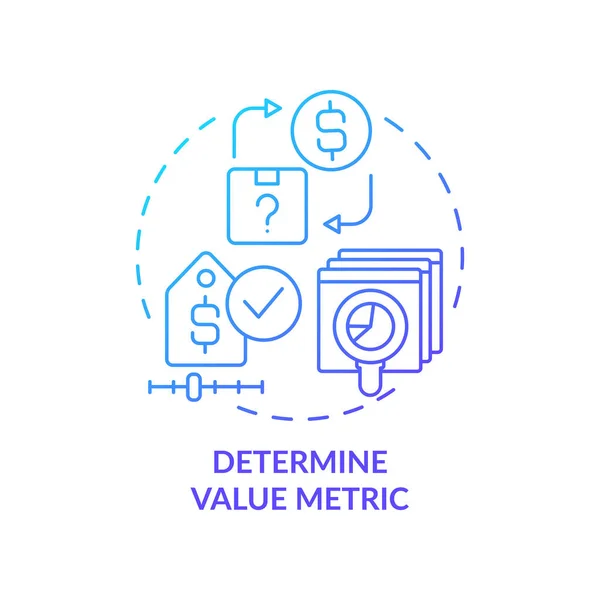 Determine Value Metric Blue Gradient Concept Icon Pricing Strategy Abstract — Vector de stock