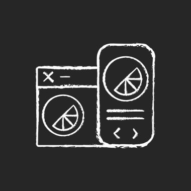 Siyah arkaplanda beyaz tebeşirle işaretlenmiş SM profili simgesi. Reklam ürünleri için özel web sitesi. Yeni müşteri bulmak için pazarlama stratejisi. İzole edilmiş vektör karatahta çizimi