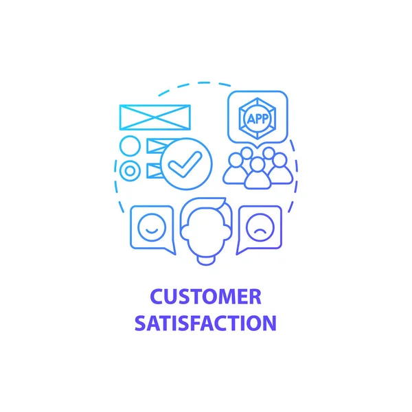 Icono Del Concepto Satisfacción Del Cliente Uso Del Producto Idea — Vector de stock