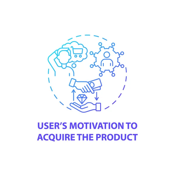 Motywacja Użytkownika Nabycia Produktu Ikony Koncepcyjnej Rządzi Abstrakcyjną Ilustracją Cienkich — Wektor stockowy