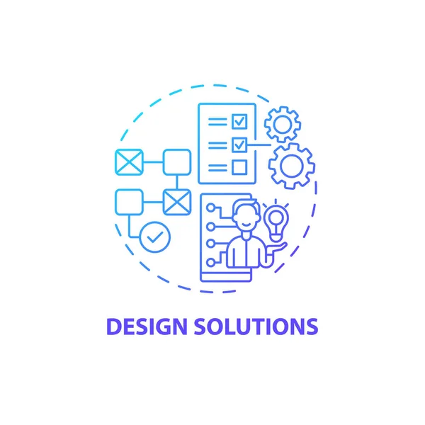 Design Ícone Conceito Soluções Processo Trabalho Centrado Usuário Ideia Abstrata — Vetor de Stock