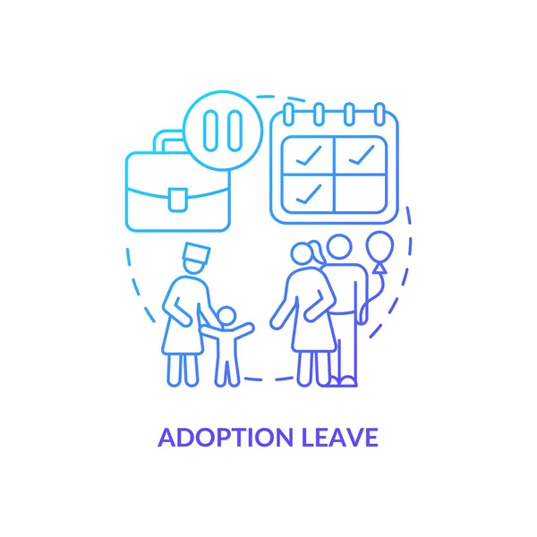 Adopción Dejar Icono Gradiente Azul Derechos Los Padres Idea Abstracta — Vector de stock