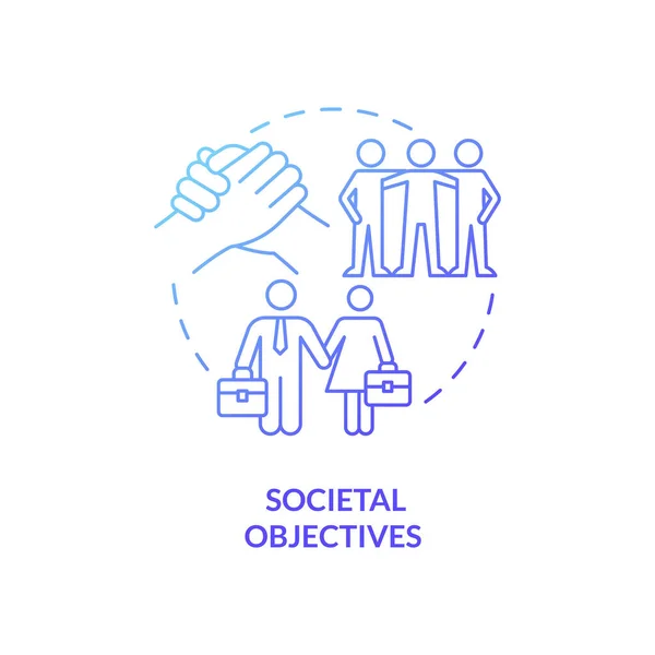 Társadalmi Célkitűzések Kék Gradiens Koncepció Ikon Szociális Szükségletek Kihívások Elvont — Stock Vector