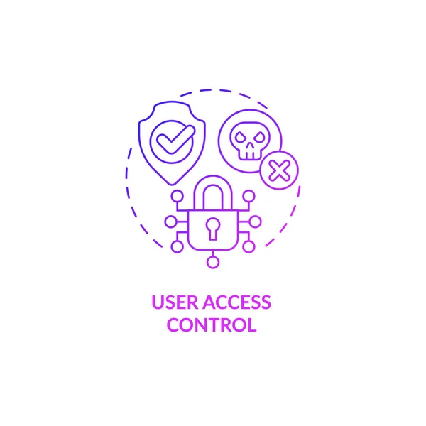 User Access Purple Gradient Control Icon Чувствительная Информация Целостность Данных — стоковый вектор