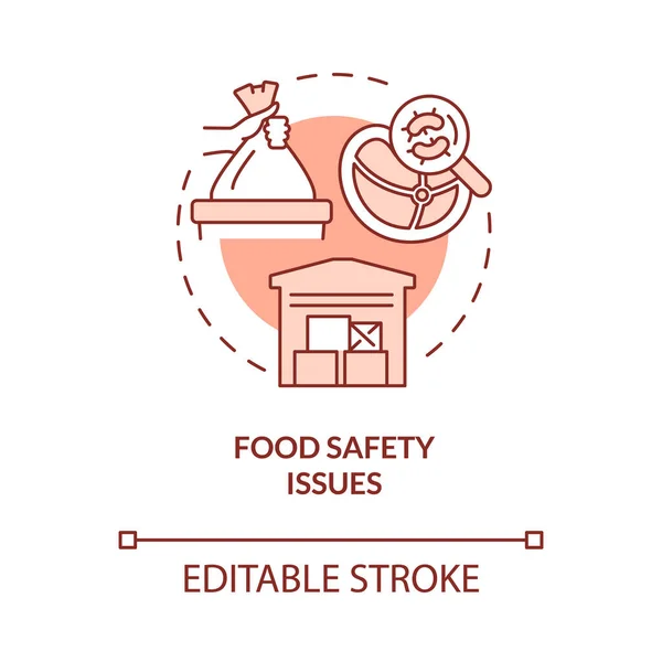 Cuestiones Seguridad Alimentaria Icono Concepto Rojo Cambio Climático Salud Idea — Archivo Imágenes Vectoriales