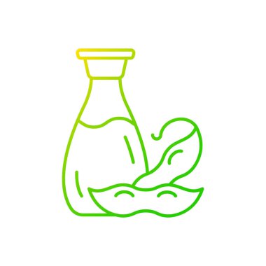 Soy sauce gradient linear vector icon. Salty ingredient added to meals. Liquids used to improve flavor of rice. Thin line color symbols. Modern style pictogram. Vector isolated outline drawing