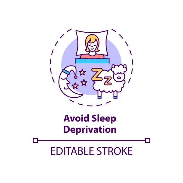 Avoid Sleep Deprivation Concept Icon Healthy Lifestyle Personal Management Regulation — Stock Vector