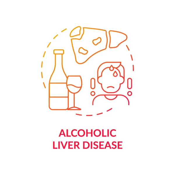 Icono Del Concepto Enfermedad Hepática Alcohólica Idea Enfermedad Hepatitis Ilustración — Vector de stock
