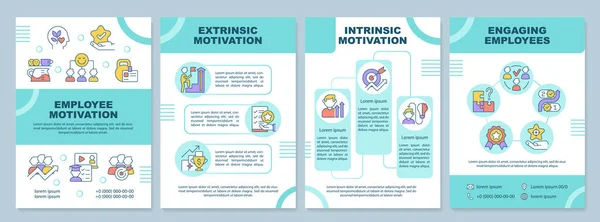 Tipos Motivação Dos Funcionários Modelo Brochura Hortelã Recrutar Trabalhadores Desenho —  Vetores de Stock