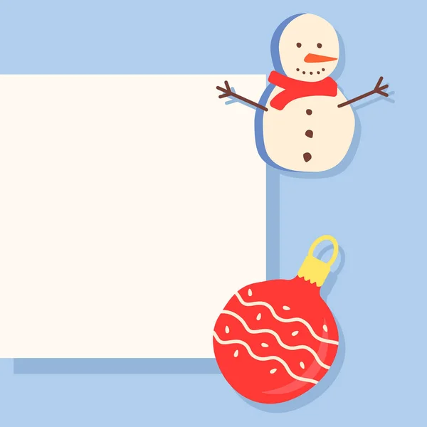 Postvorlage Für Social Media Feeds Zur Wintersaison Neujahrsgruß Weihnachtsfeier Werbung — Stockvektor