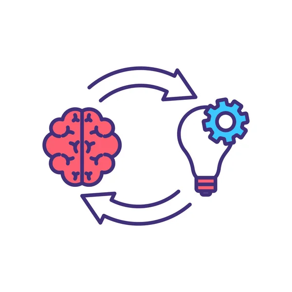 Desenvolvimento Mentalidade Crescimento Ícone Cor Rgb Habilidades Mentais Auto Consciência —  Vetores de Stock