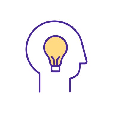 Yaratıcı fikir RGB renk simgesi. İnsan yaratıcılığı gelişiyor. Yeni bir şey icat ediyorum. Bütün gün beyin fırtınası yaptık. Bir şekilde değerli olan süreç şekillenir. İzole vektör illüstrasyonu