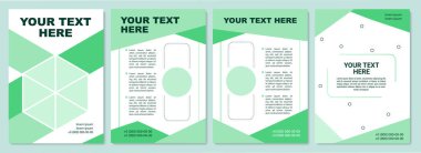 Boş geometrik broşür şürü. Kopyalama alanı olan çok amaçlı bölümler. Broşür, broşür, broşür baskısı, metin alanlı kapak tasarımı. Dergiler için vektör planları, yıllık raporlar, reklam posterleri