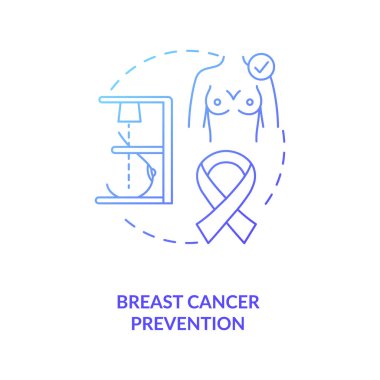 Göğüs kanseri önleme konsepti ikonu. Kadınlar için emzirme faydaları. Kadın göğüs hastalıkları tedavisi. Olasılık fikrini ince çizgi illüstrasyonunu azalt. Vektör izole edilmiş RGB renk çizimi