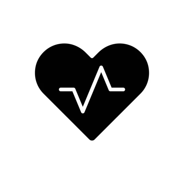 Gezondheid Wellness App Zwart Glyph Pictogram Fitness Informatie Onder Controle — Stockvector