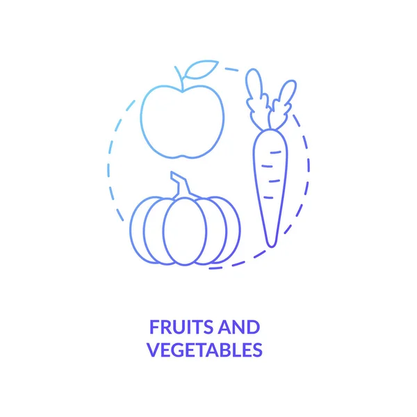 Ícone Conceito Frutas Legumes Dieta Amamentação Saudável Fazendo Apenas Alimentos — Vetor de Stock