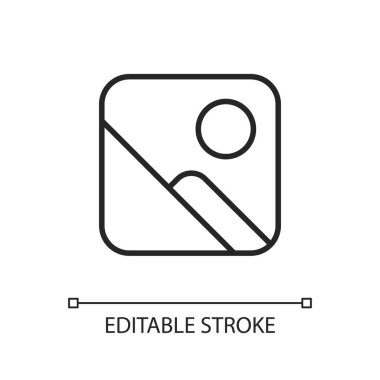 Sessiz mod piksel mükemmel doğrusal simge ayarlıyor. Ses kontrol. Sessizlik bildirimleri, aramalar. İnce çizgi özelleştirilebilir illüstrasyon. Contour sembolü. Vektör izole çizim. Düzenlenebilir vuruş