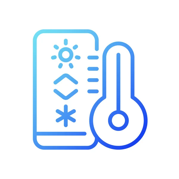 Teplotní Regulace Gradient Lineární Vektorová Ikona Termostat Pro Regulaci Klimatu — Stockový vektor