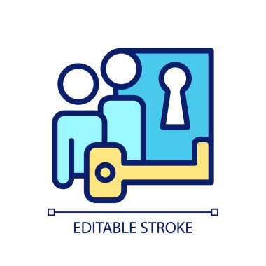 Sorun çözme pikseli mükemmel RGB renk simgesi. Grup amaçları için çalışma projesi üzerinde çalışıyoruz. İzole vektör çizimi. Basit bir çizgi çizimi. Düzenlenebilir felç. Kullanılan Arial yazı tipi