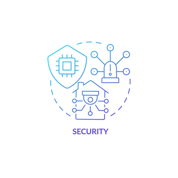 Ikona Koncepce Modrého Přechodu Zabezpečení Inteligentní Technologie Mají Výhodu Abstraktní — Stockový vektor