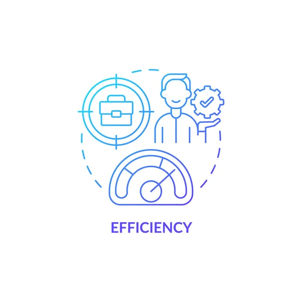 Eficiência Ícone Conceito Gradiente Azul Tecnologia Inteligente Beneficiar Ideia Abstrata —  Vetores de Stock