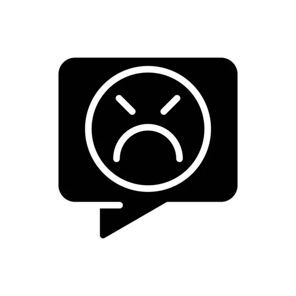 Beschwerde Schwarzes Glyph Symbol Negatives Feedback Service Und Produkt Unzufriedene — Stockvektor