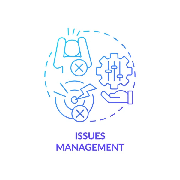 Issues Management Blue Gradient Concept Symbol Die Lösung Von Gesundheitsproblemen — Stockvektor