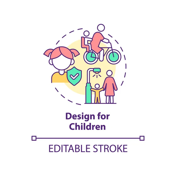 Design Para Crianças Ícone Conceito Infraestrutura Urbana Confortável Para Cidadãos —  Vetores de Stock