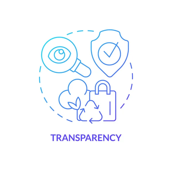 Ícone Conceito Gradiente Azul Transparência Economia Circular Característica Ideia Abstrata —  Vetores de Stock