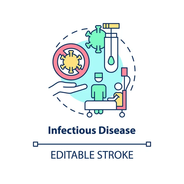 Ikona Konceptu Infekčních Chorob Poskytování Zdravotní Péče Lékařské Centrum Služby — Stockový vektor