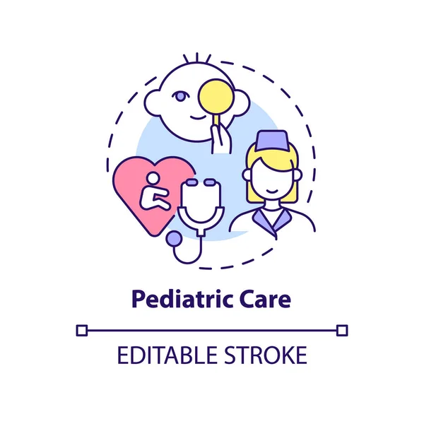 Εικονίδιο Έννοιας Παιδιατρικής Φροντίδας Παιδική Θεραπεία Ιατρική Υπηρεσία Κέντρο Αφηρημένη — Διανυσματικό Αρχείο
