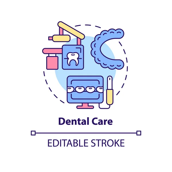 Οδοντιατρική Φροντίδα Εικονίδιο Έννοια Οδοντιατρικό Τμήμα Ιατρική Υπηρεσία Κέντρο Αφηρημένη — Διανυσματικό Αρχείο