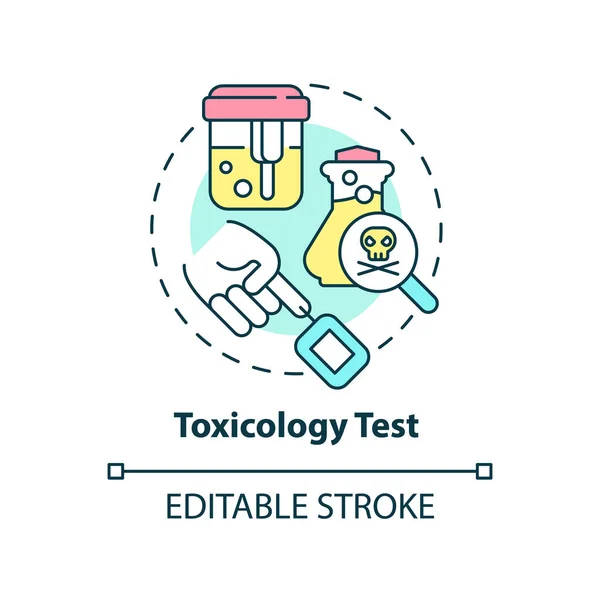 Icona Del Concetto Test Tossicologico Sto Studiando Avvelenamento Servizio Diagnostico — Vettoriale Stock