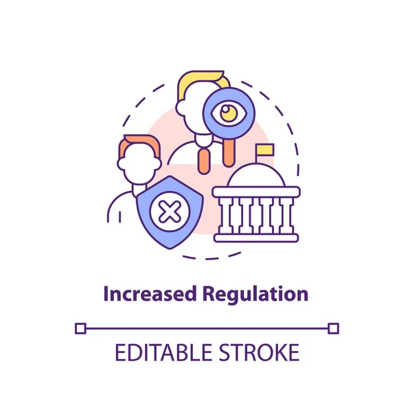 Concept Voor Verhoogde Regelgeving Cryptogeld Kwestie Nabije Toekomst Abstract Idee — Stockvector